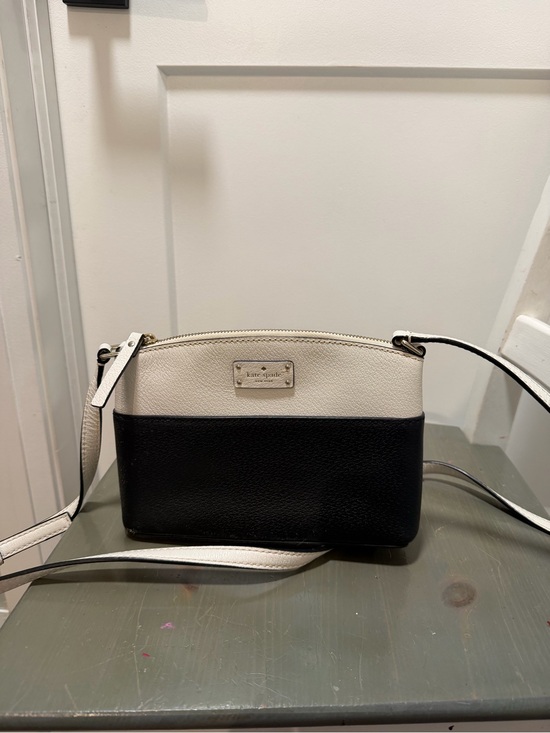 kate spade Handbags - kate spade Black and Cream Pebbled Leather Crossbody
